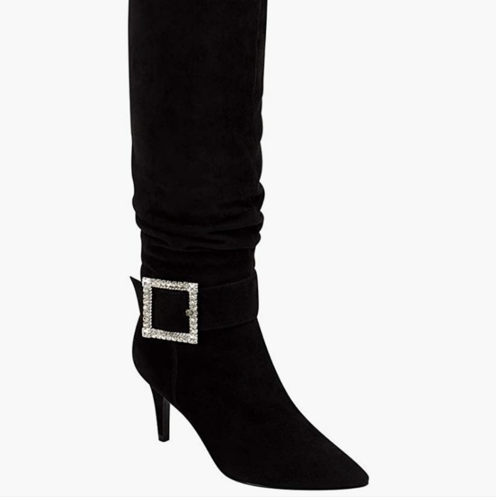 NEW Marc Fisher Gresha Slouchy Crystal Embellished Boots